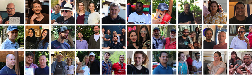 A photo depicting the staff of KRS in a collage format