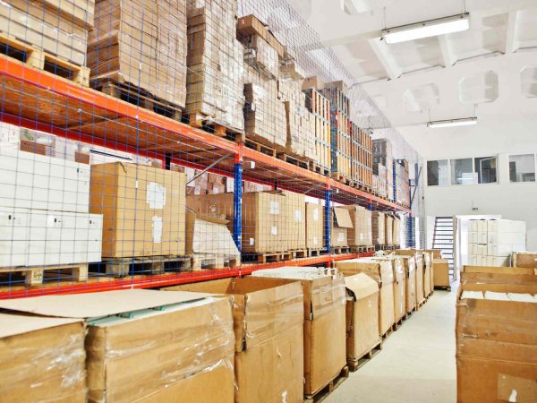 A photo of a large storage warehouse