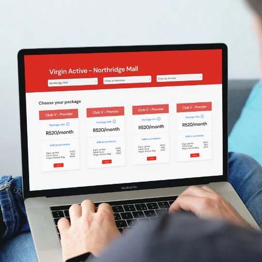 KRS Khanyisa Systems Itensity Gym person using software on laptop